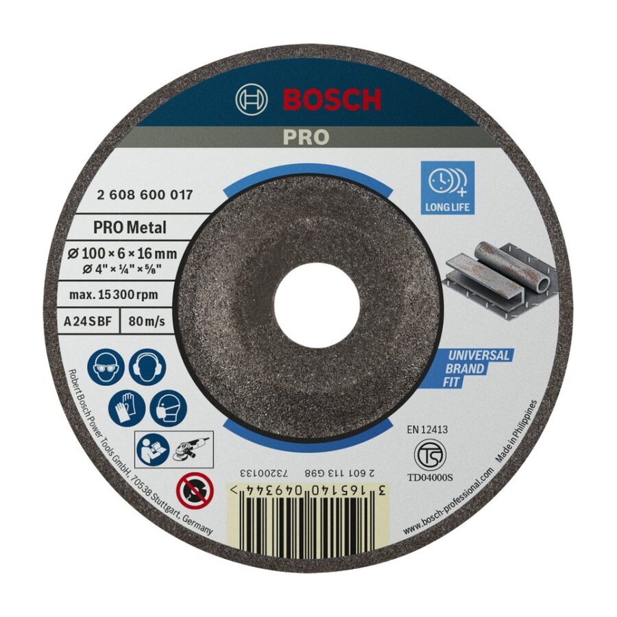 Bosch Batu Gerinda Potong Berpengikat PRO Metal 100 x 6 x 16 mm