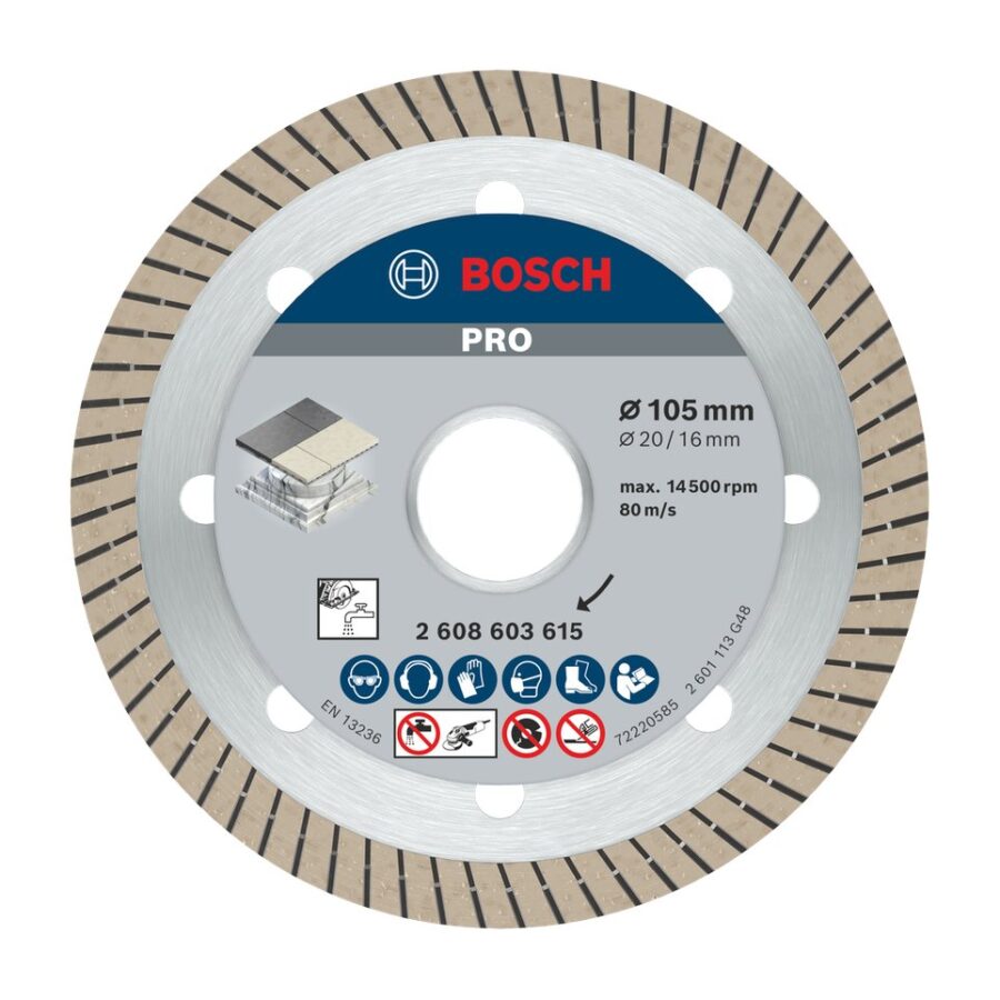 Bosch Batu Gerinda Potong Intan PRO Ceramic 105 x 20/16 mm