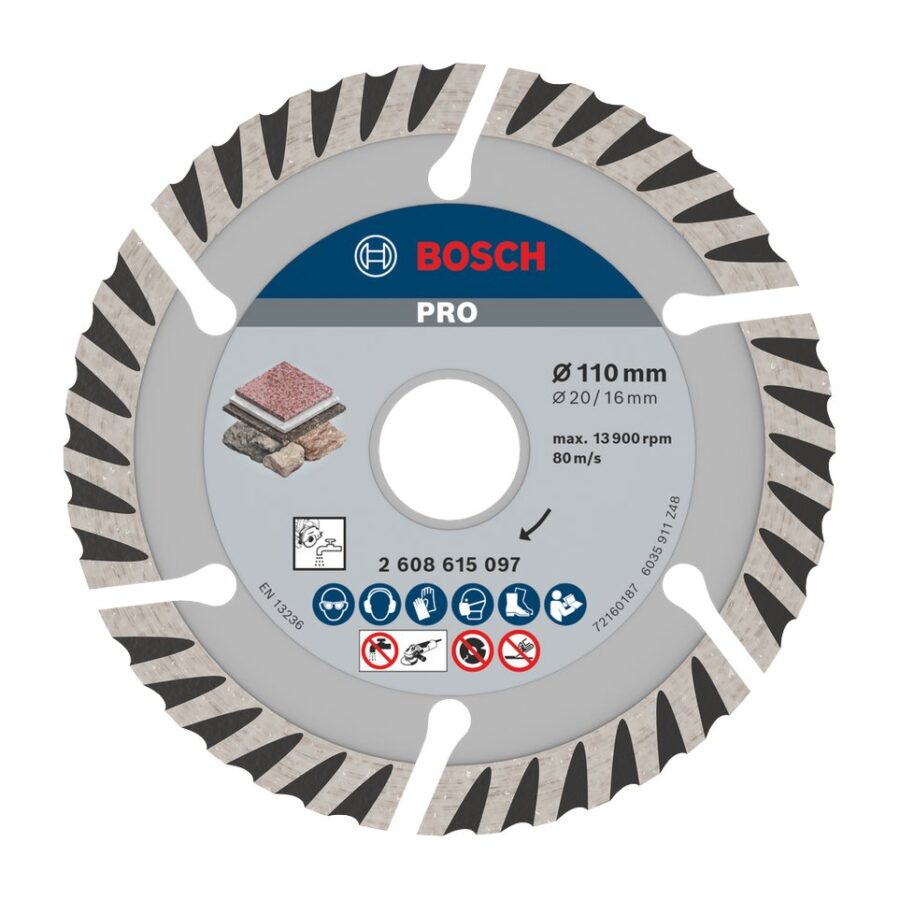 Bosch Batu Gerinda Potong PRO Stone 110 x 20/16 mm