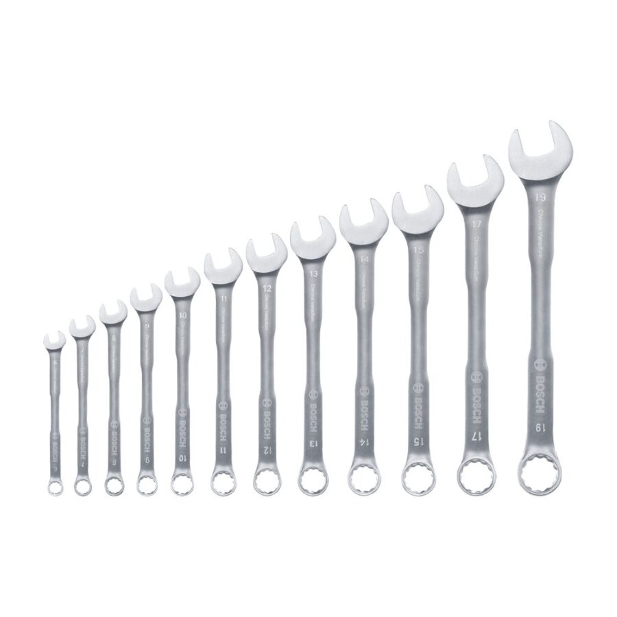 Bosch Combination Wrench – Combination Wrench Set, 6-21 mm, 15 pcs