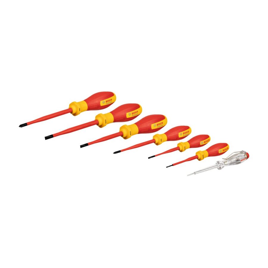 Bosch Obeng – VDE Screwdriver Set, SL/PH, 7 pcs
