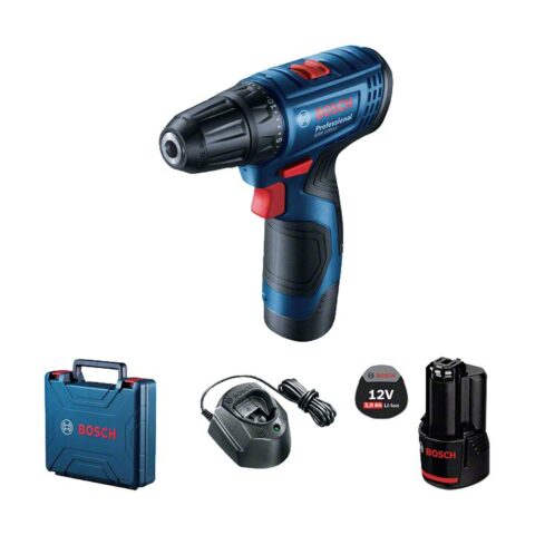 Bosch Professional GSR 120-LI Mesin Bor Baterai Cordless Drill 12V Set 2 Baterai Original