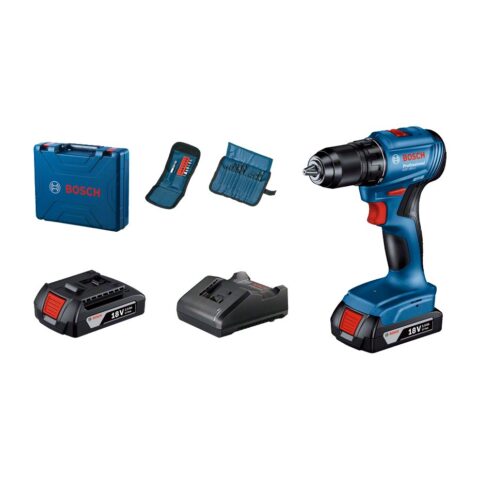 Bosch Professional GSR 185-LI Bor Obeng Baterai 18V Set 2 Baterai Original