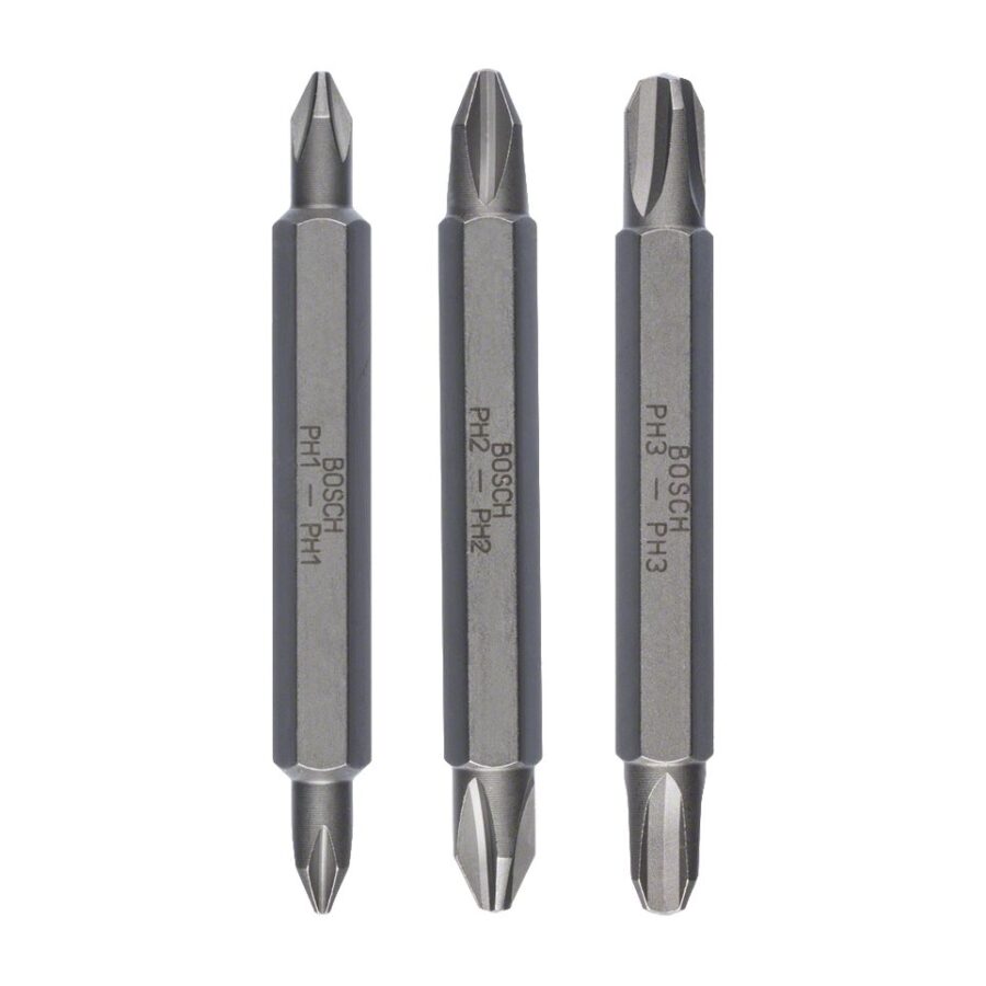 Bosch Set Mata Ujung Ganda Extra Hard – 10-piece double ended bit set PH2/PH2, 65 mm